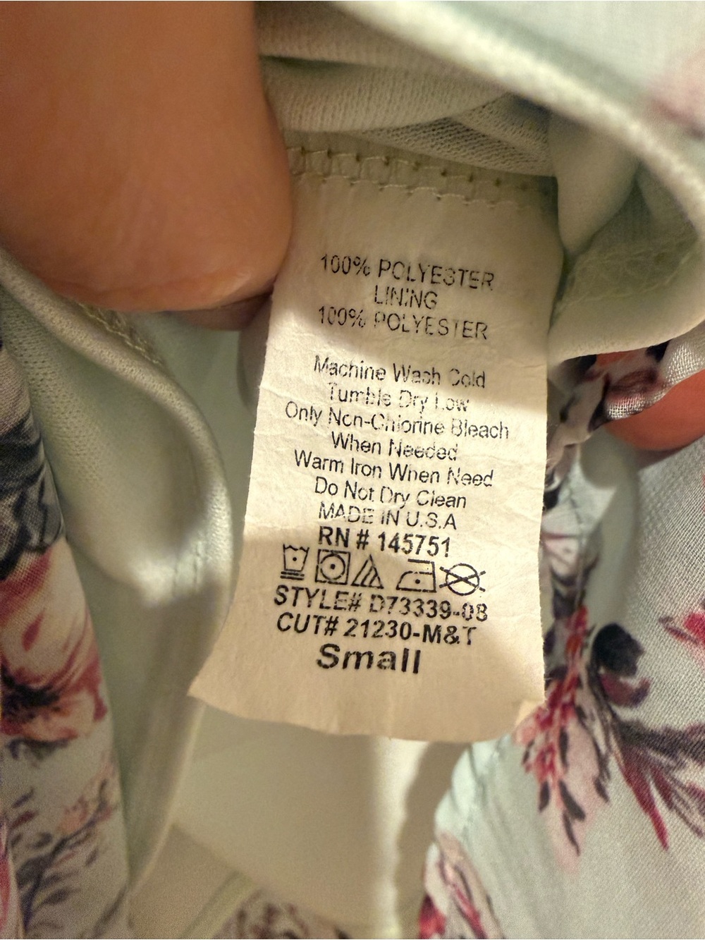 Pink Lily Light Blue Floral Midi Dress with Pink Rose Print - Picture 8 of 9